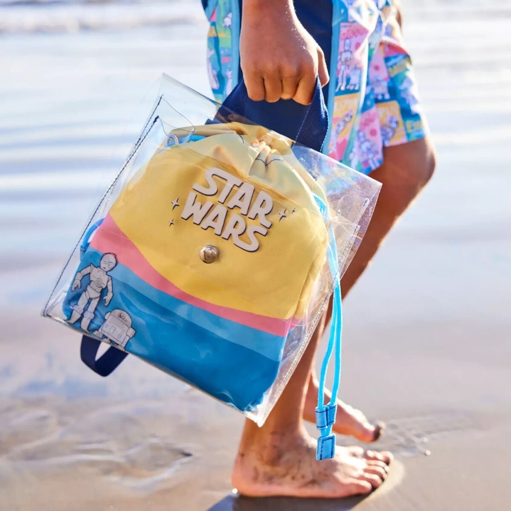 Disney‎ Star Wars Swim Bag Backpack For Kids cp3o r2d2